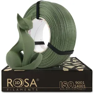Filaments ROSA3D Refill PLA-CF Matt Home Decor 1,75 mm 1 kg — olīvu zaļš