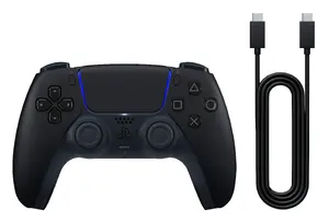 Gamepad Sony DualSense Black — Bluetooth/USB, PS5 & PC, USB-C, Built‑in Li‑Ion Battery