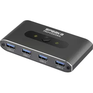 Переключатель USB 3.0 2-портовый SpeaKa Professional SP-13710916, серый