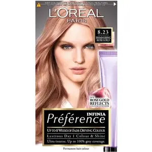 Hair colour L’Oreal Paris Recital Preference 8.23 Shimmering Rose — permanent hair dye, shade 8.23