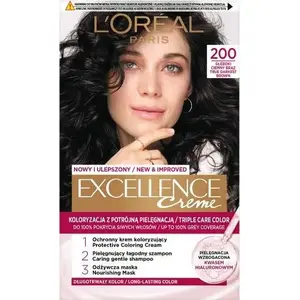 Краска для волос Alkotest Excellence Creme 200 Тёмно-коричневый, 176 мл