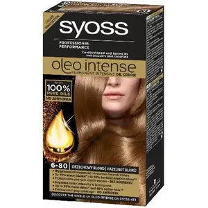 Matu krāsa Syoss Oleo 6-80 riekstkoks blonds — pastāvīgā krāsa 6‑80