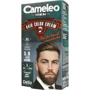 Hair Dye Delia Cameleo Men 5.0 Light Brown, single-use formula, shade 5.0