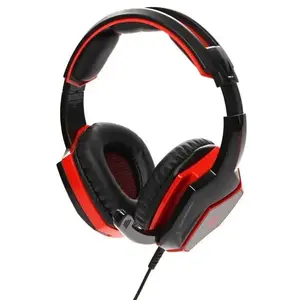 Over-ear headphones Red Fighter H2 — wired gaming headset, red, model QMRDM02RGR00