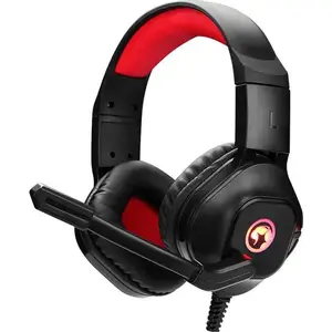 Austiņas Marvo HG8929 sarkanas vadu uz auss spēļu austiņas, modelis QMMWM29EGB00