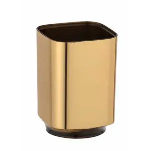 Bathroom tumbler ABYstyle WENKO Auron gold — glossy gold, 70×100×70 mm