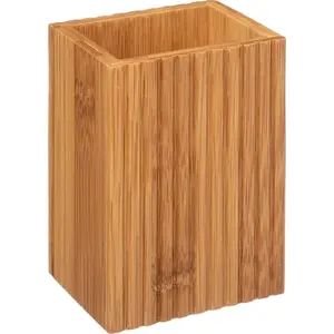 Bathroom cup 5_five Terre — bamboo tumbler for toothbrushes and toiletries