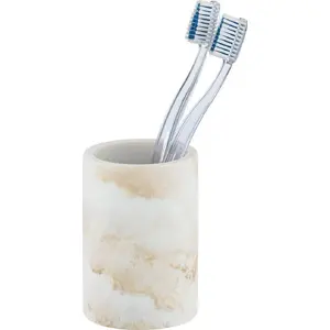 Bathroom Toothbrush Cup Wenko — Decorative Toothbrush Holder, Ceramic/Plastic (Wenko 50760)