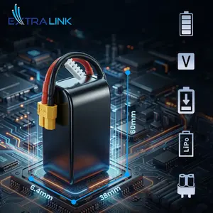 LiPo battery Extralink 1300mAh 6S 150C with XT60 connector for FPV drones and RC vehicles