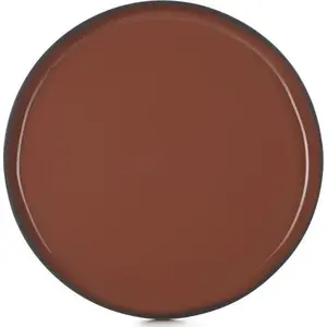Dinner Plate Revol CARACTERE 26 cm — flat plate, cinnamon glaze