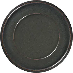 Flat plate Eurofirany STONE ø28 cm volcanic — ceramic dinner plate