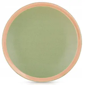 Keramikas deserts šķīvis NAVA ARTHENA GREEN 21 cm, zaļš, apaļš