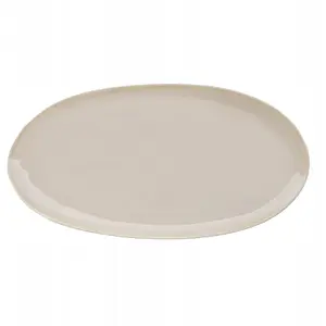 Oval serving plate 34.5×15 cm, beige — No name V-85025-6