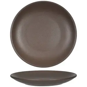 Plakanā šķīvis Ariane 24 cm — Woodart sērija, brūns