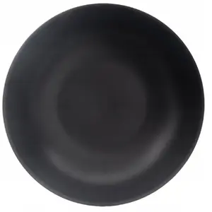 Deep ceramic dinner plate Lumarko 20.5 cm, 800 ml, black