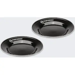 Emaljētas šķīvji Petromax 18 cm komplekts 2 gab., Petromax PX-PLATE-18-S, melni