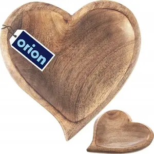 Wooden Snack Plate ORION Mango 20 x 21 cm