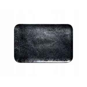 Rectangular plate Papstar KARBON 38 x 21 cm - disposable serving plate