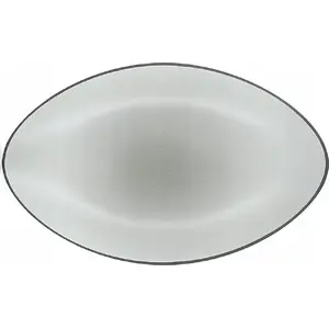 Oval Plate Revol Equinoxe 35 x 22.3 cm, gray