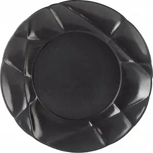 Plate Revol Succession black 21 cm — stoneware dinner plate, oven- and microwave-safe