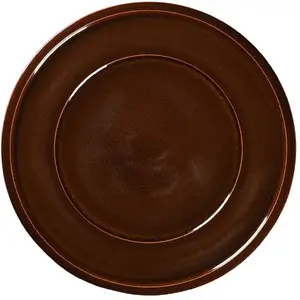 HENDI STONE flat plate Ø32 cm amber — ceramic-style stoneware dinner plate