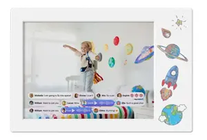 Digital photo frame InLine myFirst Doodle 9" (22.9 cm) IPS Touchscreen Wi‑Fi 32 GB internal storage, 1 GB RAM, USB‑C, MicroSD support — White
