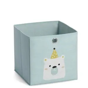 Storage basket ZELLER 14424 — freestanding toy storage, 280×280×280 mm, mint