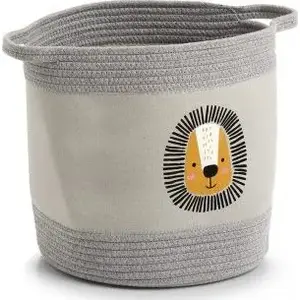 Storage Basket ZELLER Lion, children's fabric bin, cotton/polyester, 30×30 cm