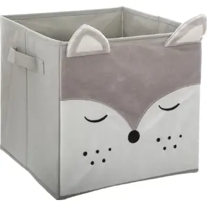 Toy Storage Basket Gree Kosz tekstylny na zabawki Lis – textile toy bin, foldable carry handle
