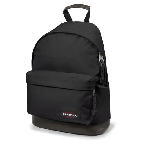 Рюкзак Eastpak Wyoming чёрный с коричневой кожей 14" Photo 2
