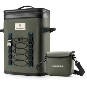 Termo mugursoma Rockbros 20 L, izolēta vēsuma mugursoma, zaļa
