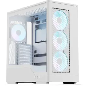 Computer Case AEROCOOL D520A Midi-Tower ATX Tempered Glass RGB — white