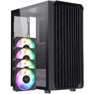 Datora korpuss Zenpc Z3 Air Black ar 4x Fander P12 PWM PST ARGB