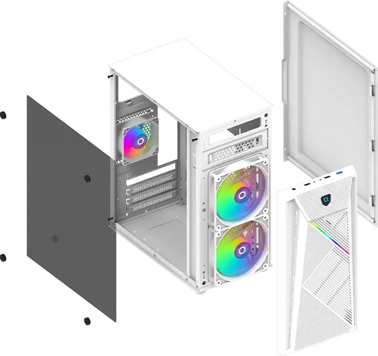 Aqirys BELLATRIX PRO Mini Tower White Photo 17