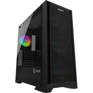 Computer case Aqirys AVIOR black — mid-tower ATX compatible chassis, black finish