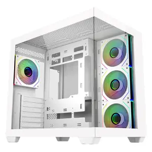 PC Midi Tower Cooler Master Elite 681 White — Side PSU, Tempered Glass, ATX/Micro-ATX/ITX