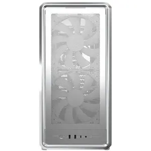 Computer Case No name MasterFrame 500 Mesh Silver — ATX, Transparent Side Panel, 2×200mm Fans, 1×120mm Fan