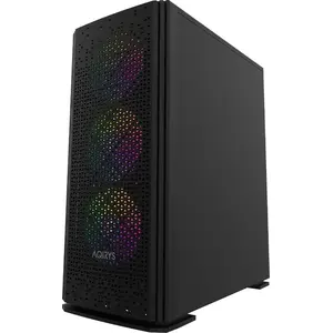 Aqirys computer case GACRUX black — mid-tower ATX compatible chassis