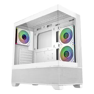 Midi Tower PC case No name Cooler Master Elite 690 Wood — White, Micro ATX/ITX/ATX, 2x120mm side, 1x120mm rear
