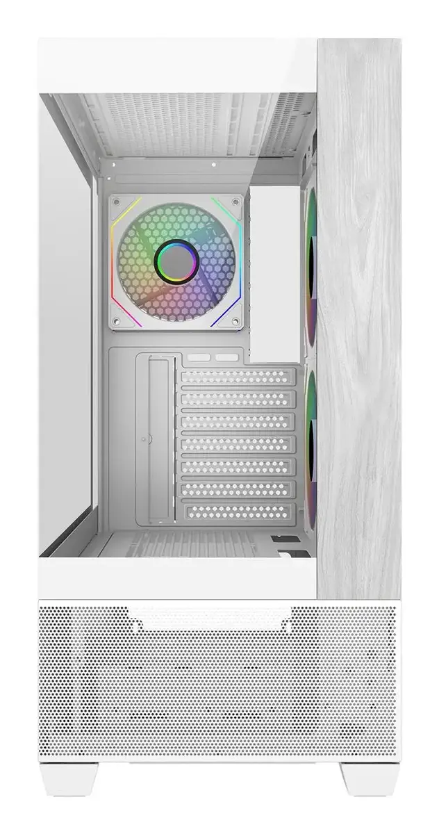 Cooler Master Elite 690 Wood Midi Tower — balts Photo 2