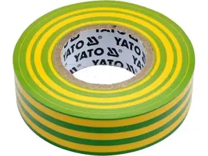Изолента YATO YT-81655 — ПВХ, 19 мм × 20 м, толщина 0.13 мм, сертификат EN60454-3-1-1