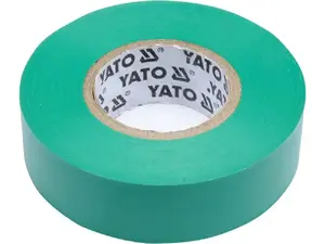 Electrical tape YATO YT-81652, PVC, green, 20 m × 19 mm × 0.13 mm