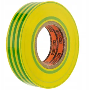 Izolācijas lente blue line TTE701S9-0019-20 dzeltenzaļa 19 mm x 20 m