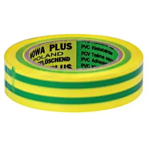 Insulating PVC Tape MEGA 19 mm x 20 m 1000 V, yellow-green