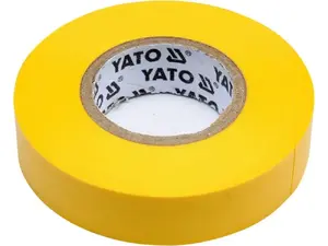 Electrical tape YATO YT-81594, PVC, yellow, 20 m × 15 mm × 0.13 mm