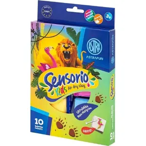 Modeling clay set Astra Dżungla — lightweight plastilina, 10 colors