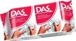 Modelēšanas masa DAS Glinka balta 150 g — gaisažāvējoša balta masa 150 g