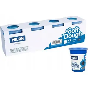 Modeling dough set TEKA Ciastolina Basic 116 g — 4 jars, blue
