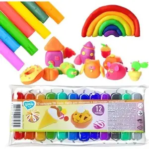 Light modeling clay set ProNice 12 colors, compact kit 70137