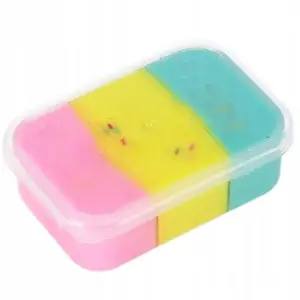 Набор слайма mega creative MASA SLIME 3KOL 10x3x7 MC DISP 12/144 — детский моделирующий слайм, 3 цвета